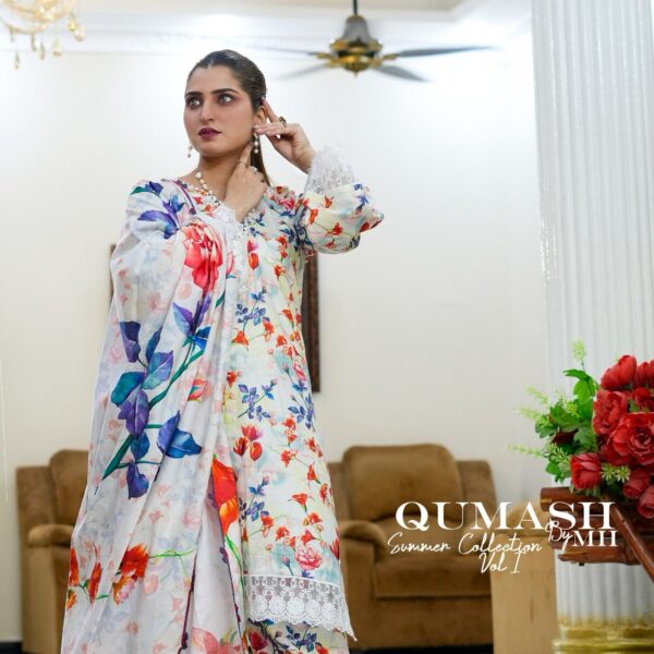 Blooming Radiance 3-Piece Lawn Suit