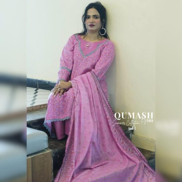 Blush Pink Embroidered Lawn Suit