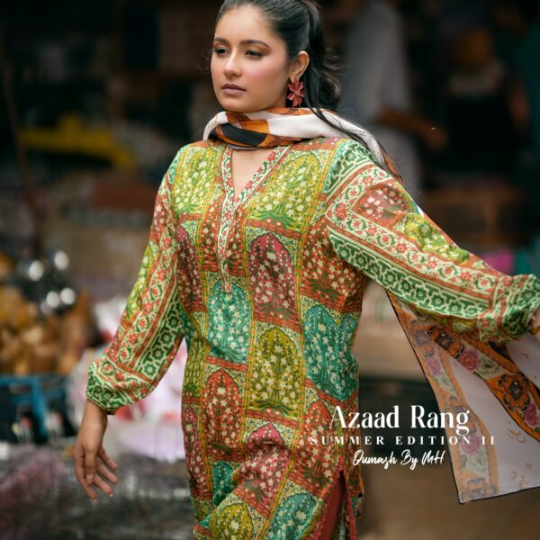 Bazm-e-Bahar — Printed Lawn 2-Piece Set Azaad Rang — Summer Edition II | Qumash By MH 🌿